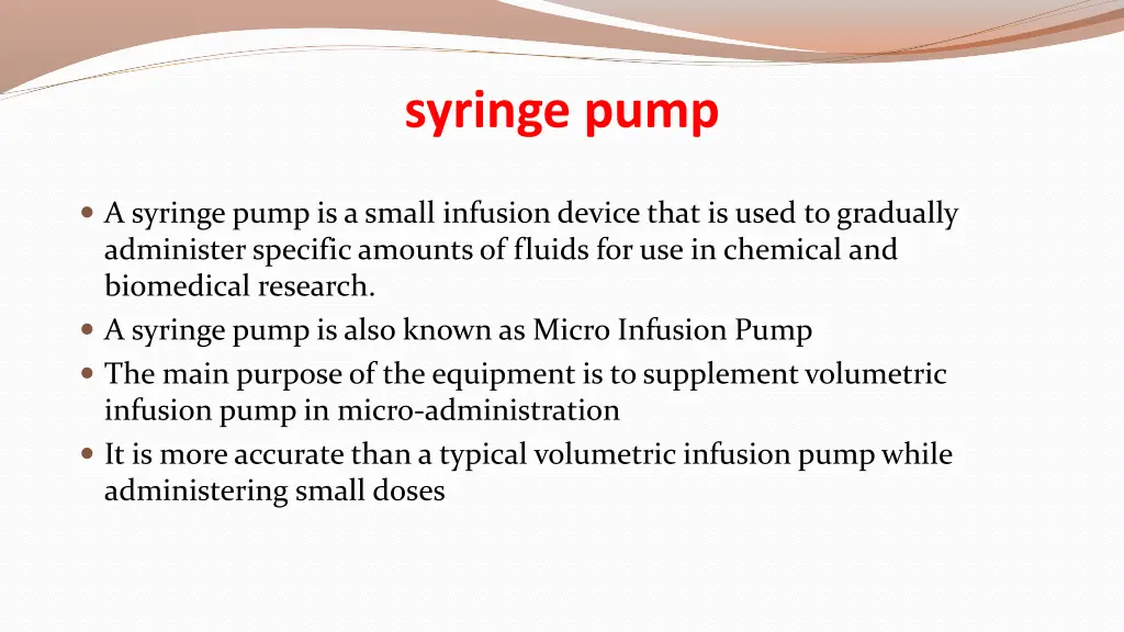 syringe pump