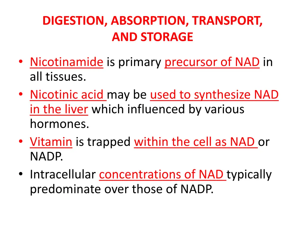 digestion absorption transport and storage 2