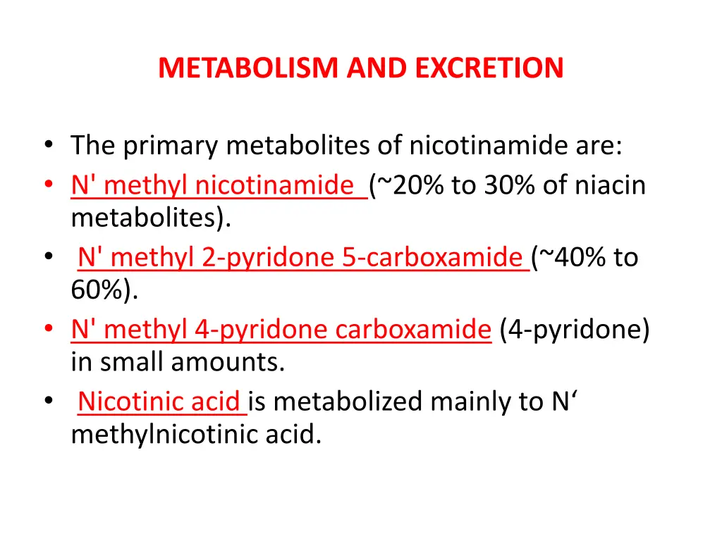 metabolism and excretion 1