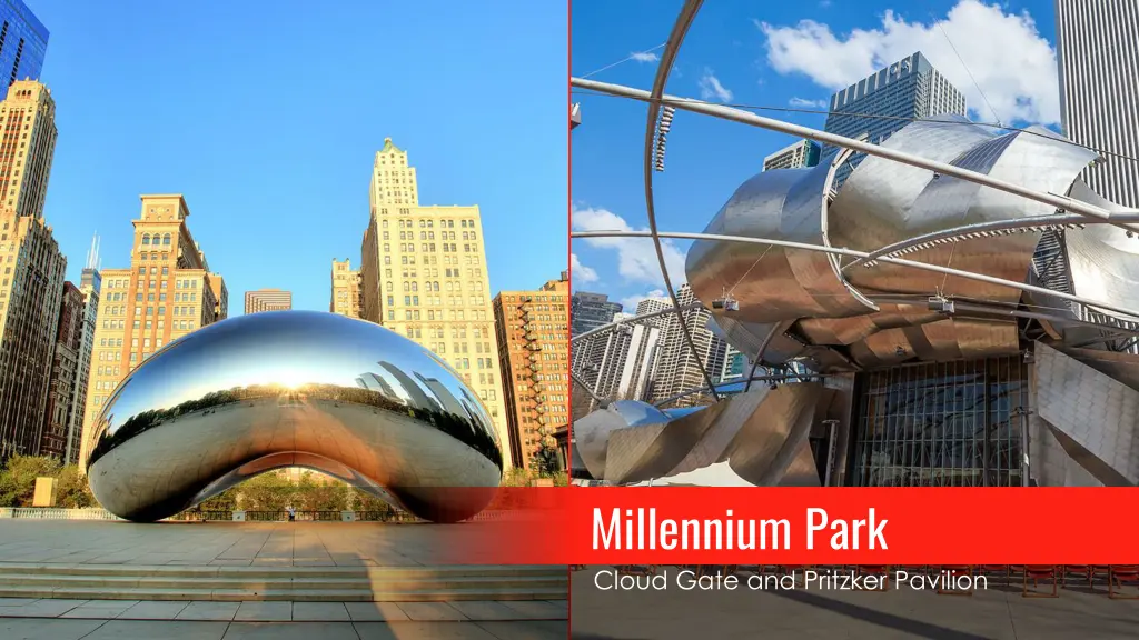 millennium park cloud gate and pritzker pavilion