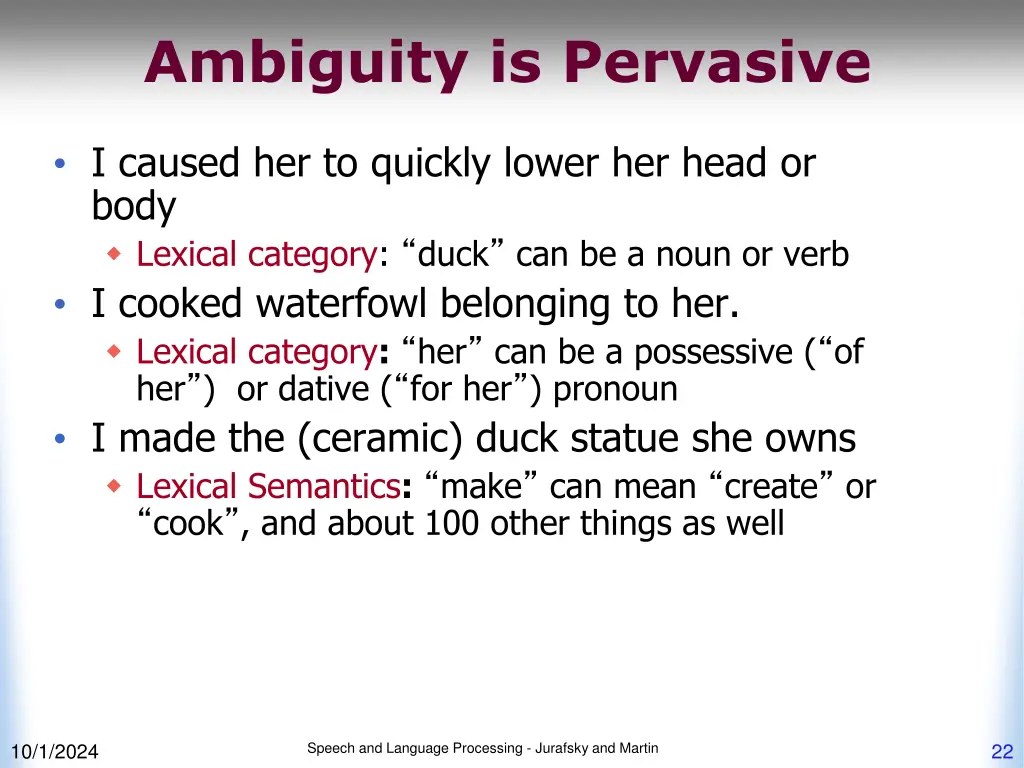 ambiguity is pervasive