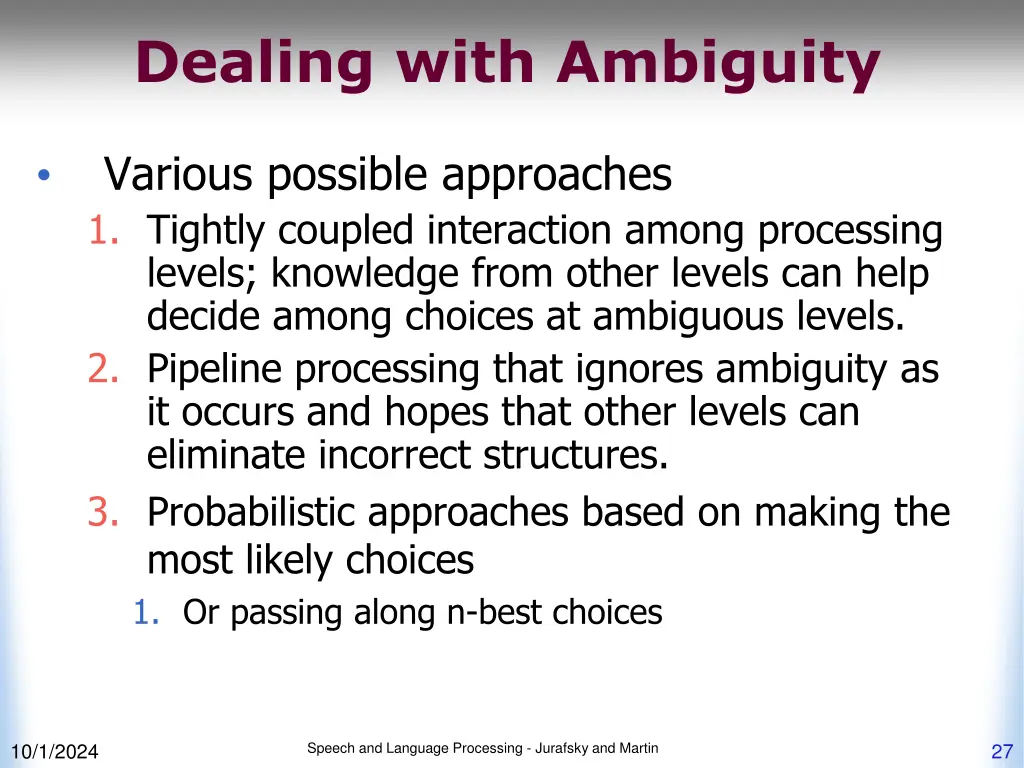 dealing with ambiguity