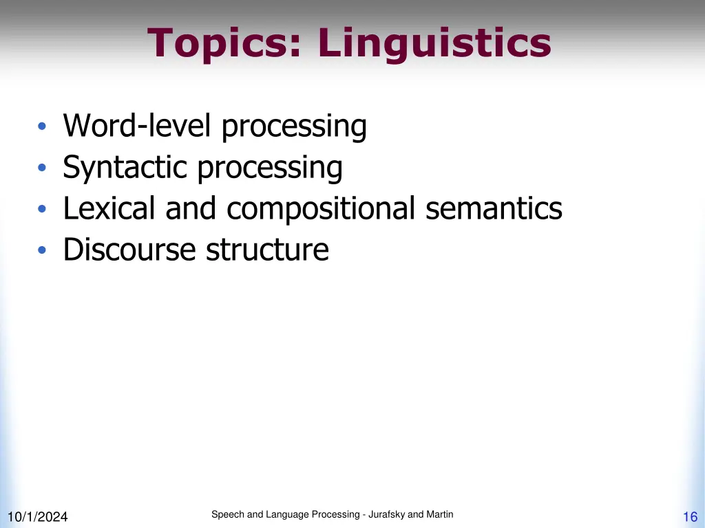 topics linguistics