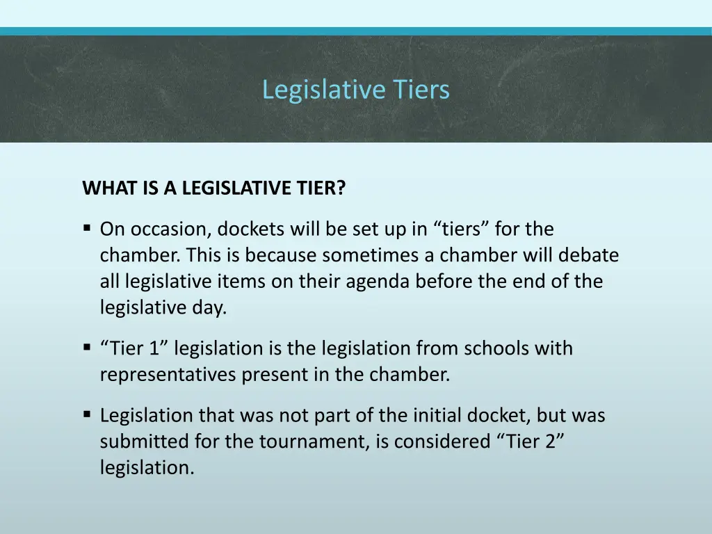 legislative tiers