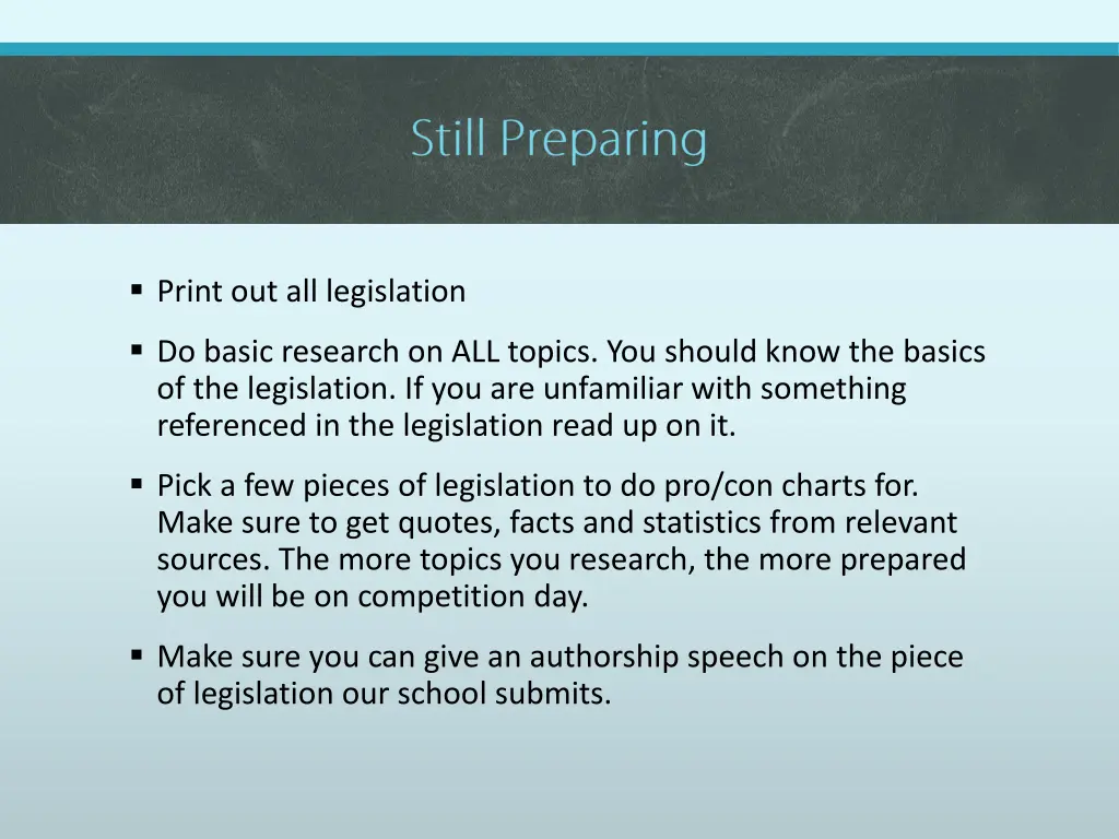 print out all legislation