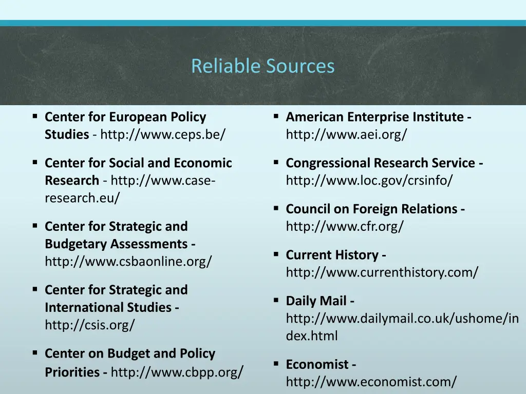 reliable sources 2