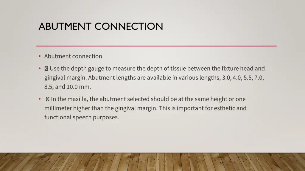 abutment connection