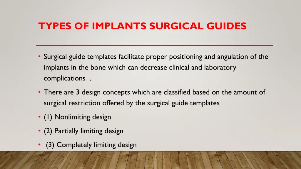 types of implants surgical guides