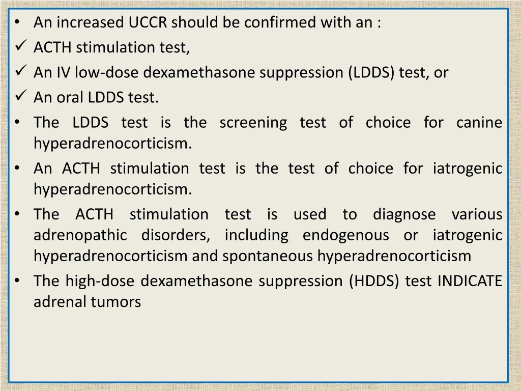 an increased uccr should be confirmed with