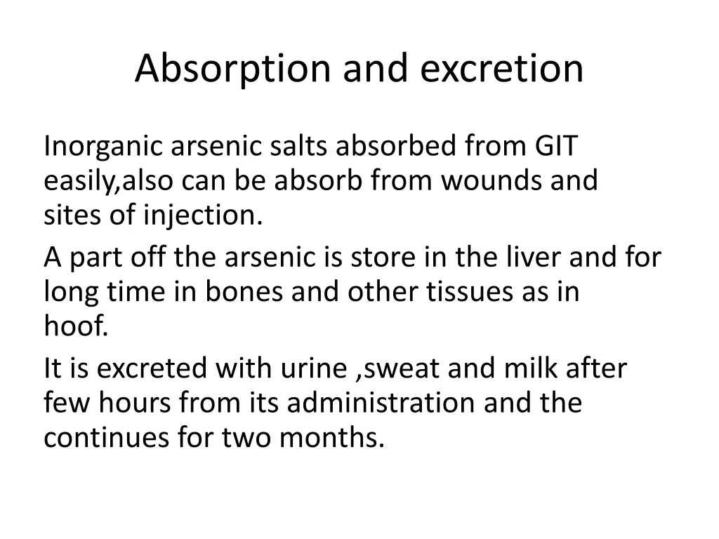 absorption and excretion 5