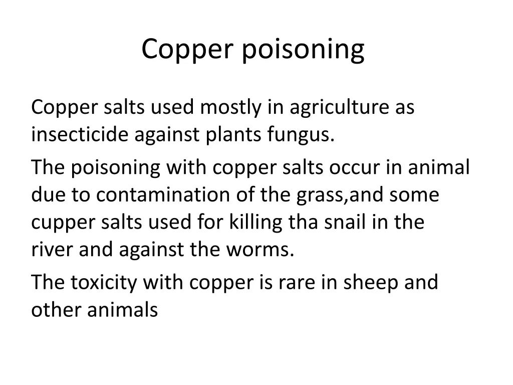 copper poisoning