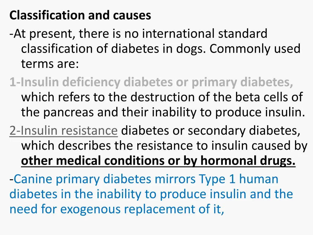 classification and causes at present there