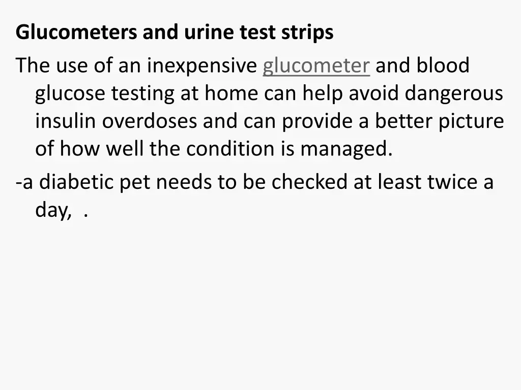 glucometers and urine test strips