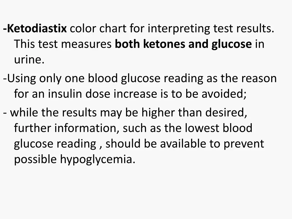 ketodiastix color chart for interpreting test