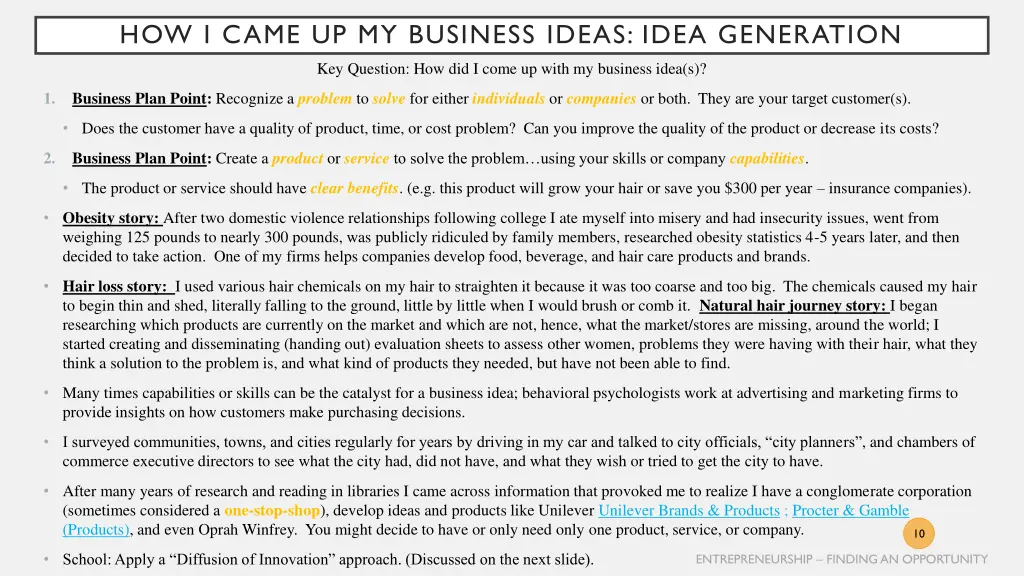 how i came up my business ideas idea generation