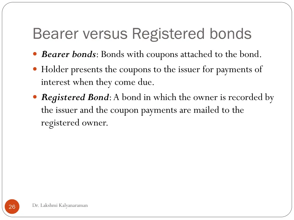 bearer versus registered bonds