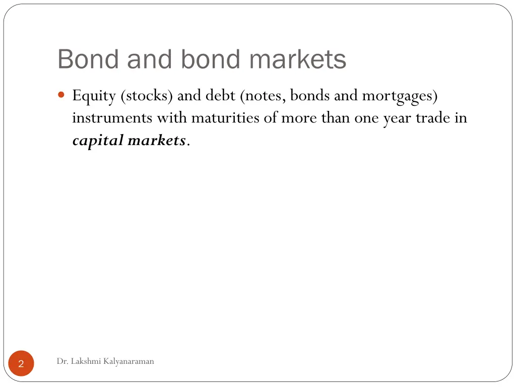 bond and bond markets