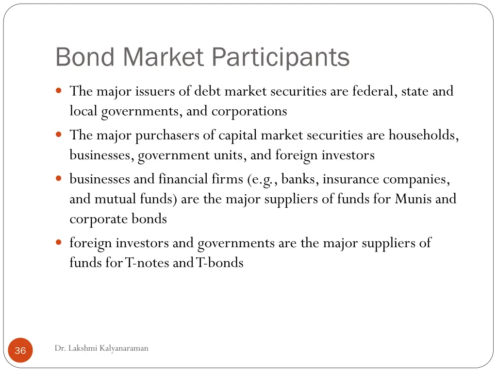 bond market participants