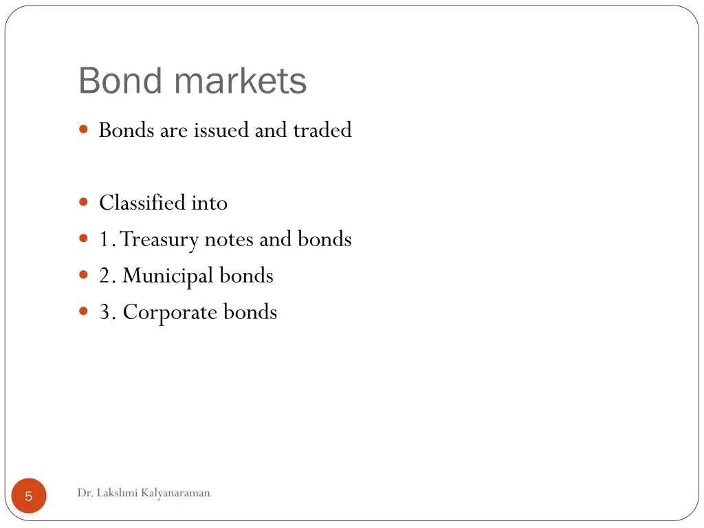 bond markets 1