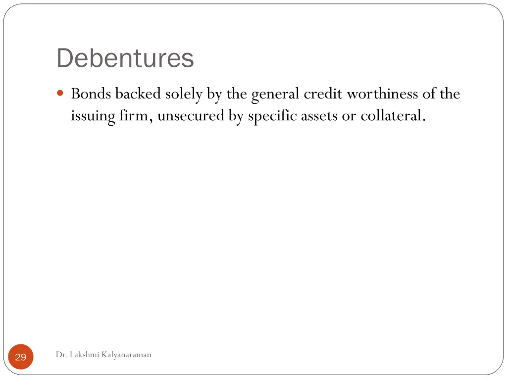 debentures