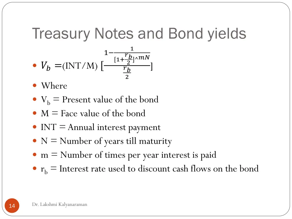 treasury notes and bond yields