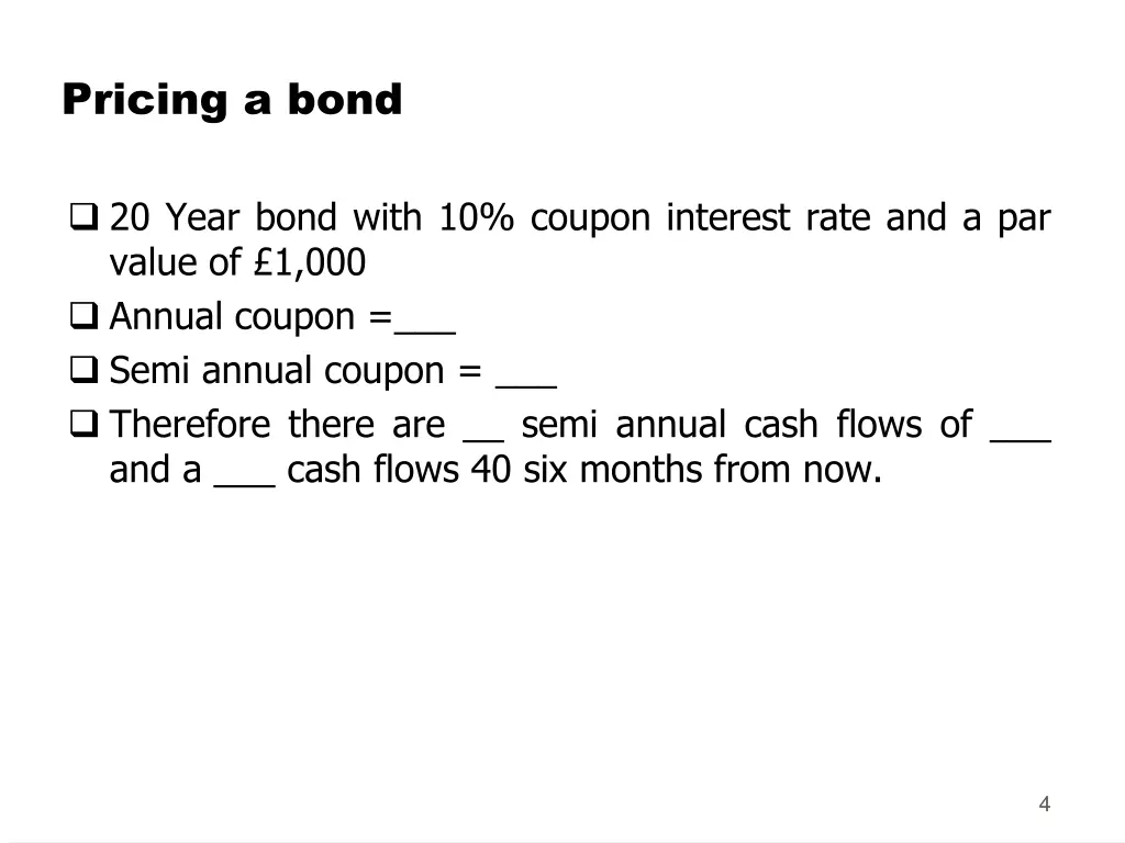 pricing a bond 1