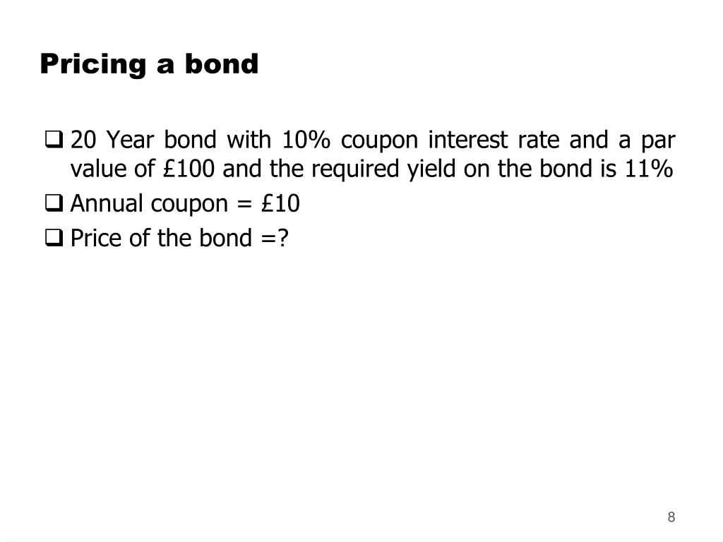 pricing a bond 5