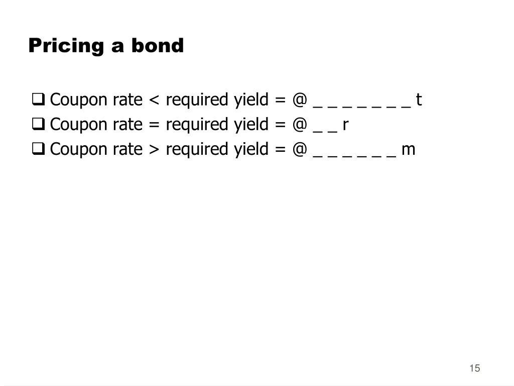 pricing a bond 8