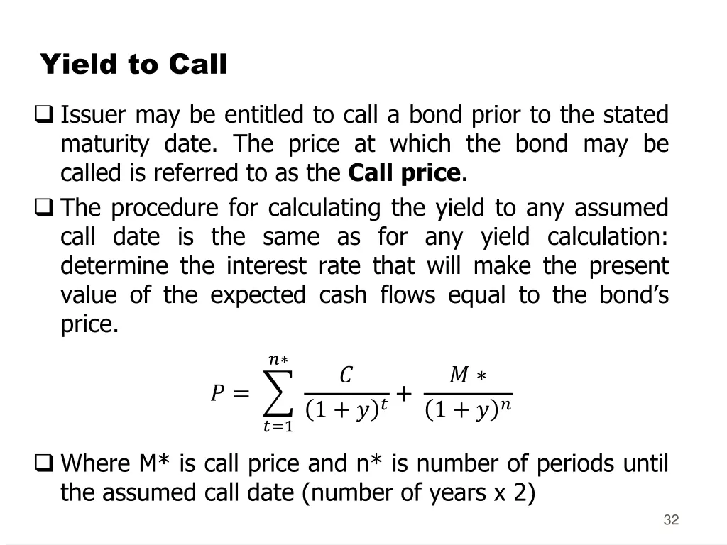 yield to call