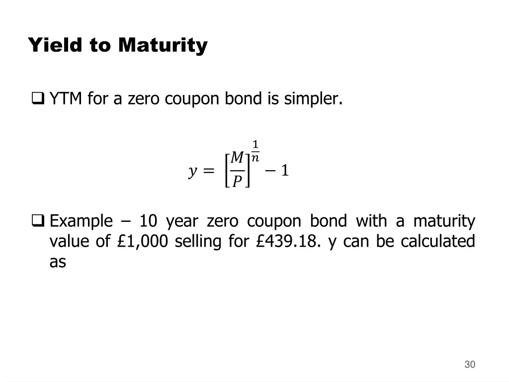 yield to maturity 3