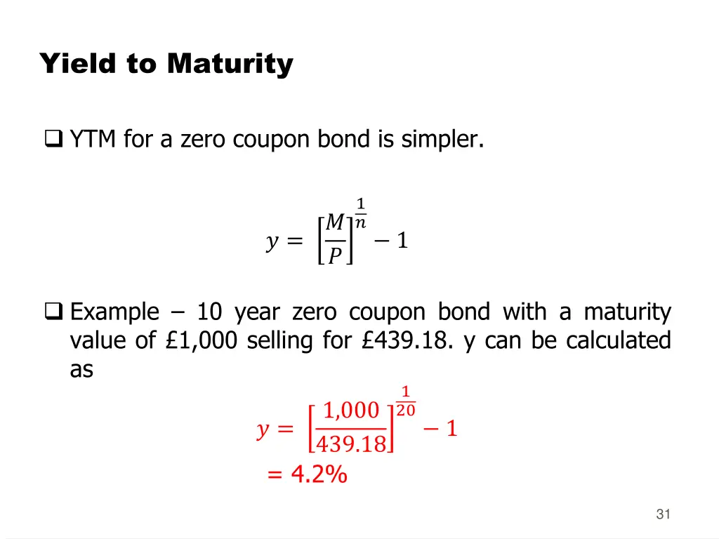 yield to maturity 4