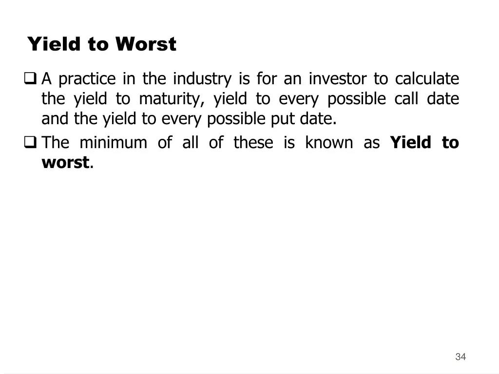 yield to worst