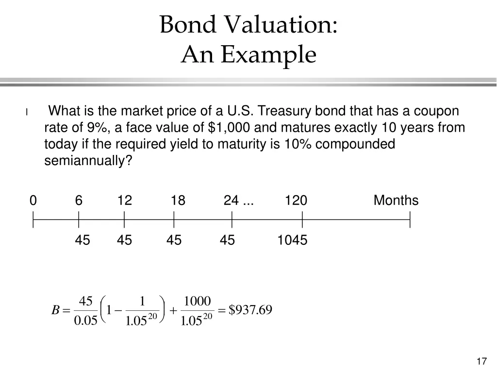 bond valuation an example