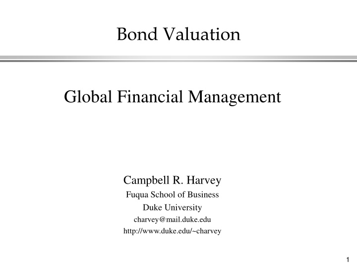 bond valuation