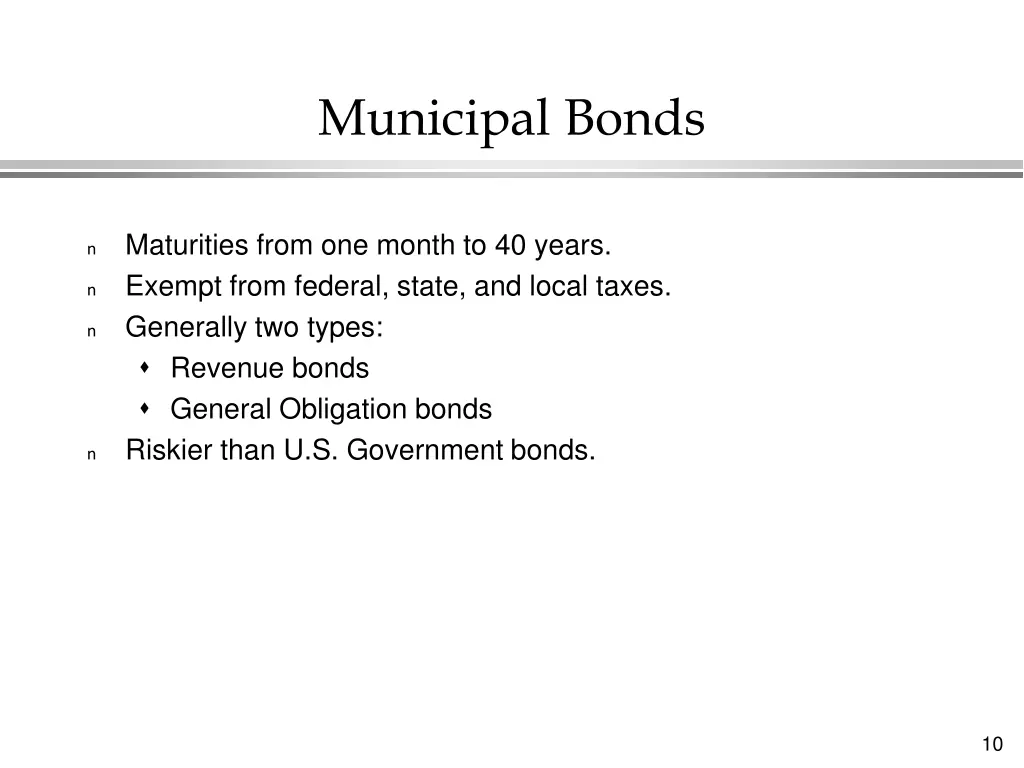 municipal bonds