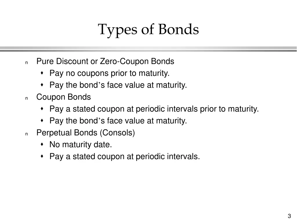 types of bonds