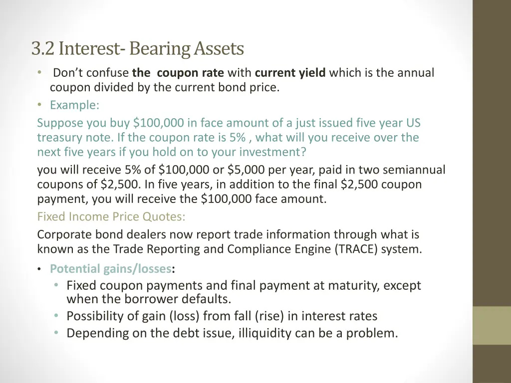 3 2 interest bearing assets don t confuse