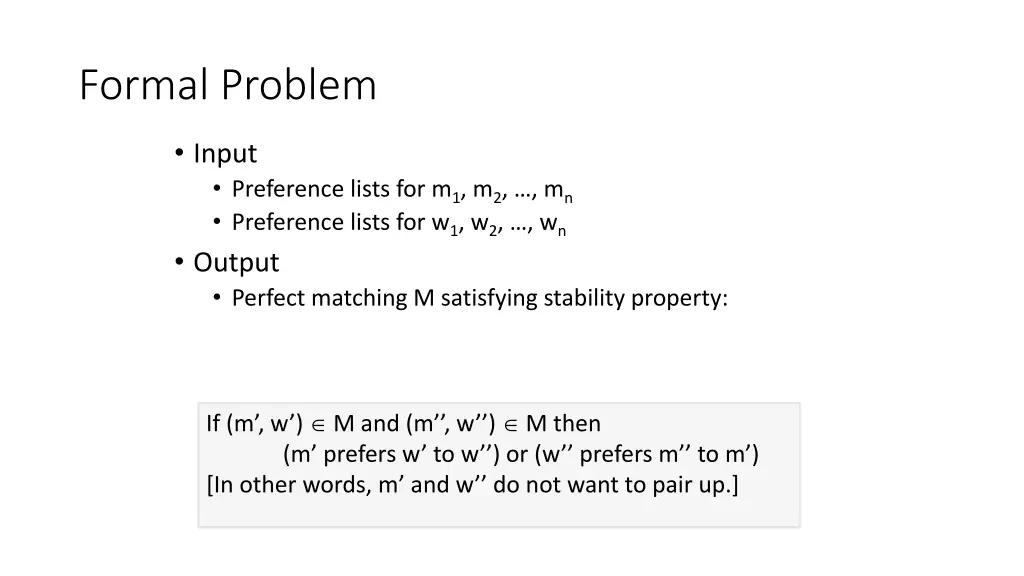 formal problem