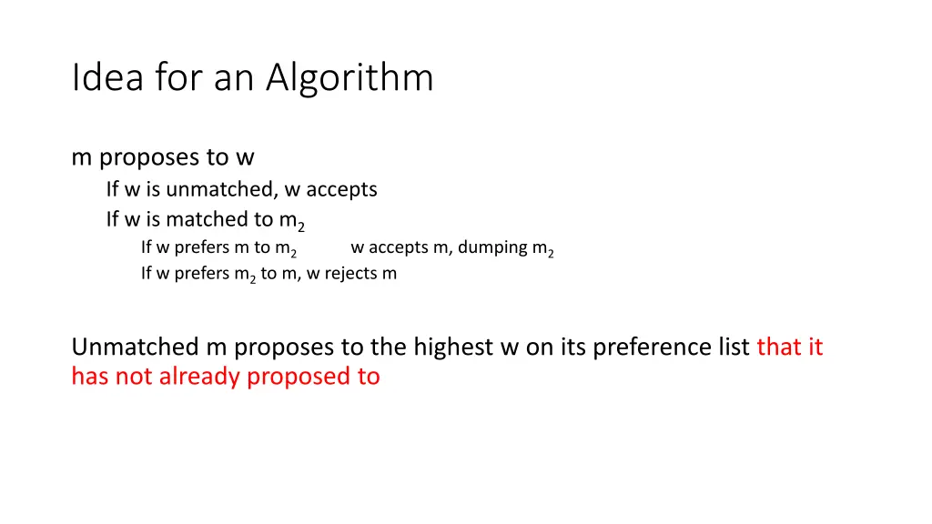 idea for an algorithm