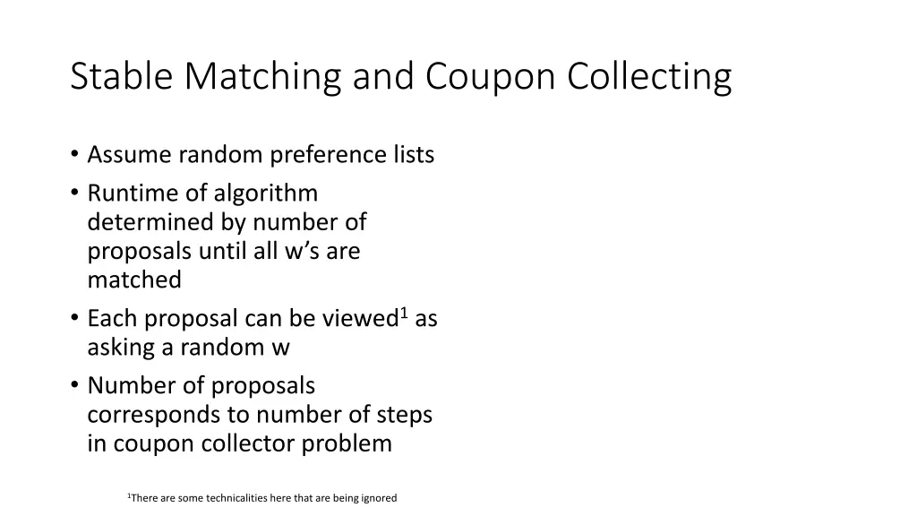 stable matching and coupon collecting