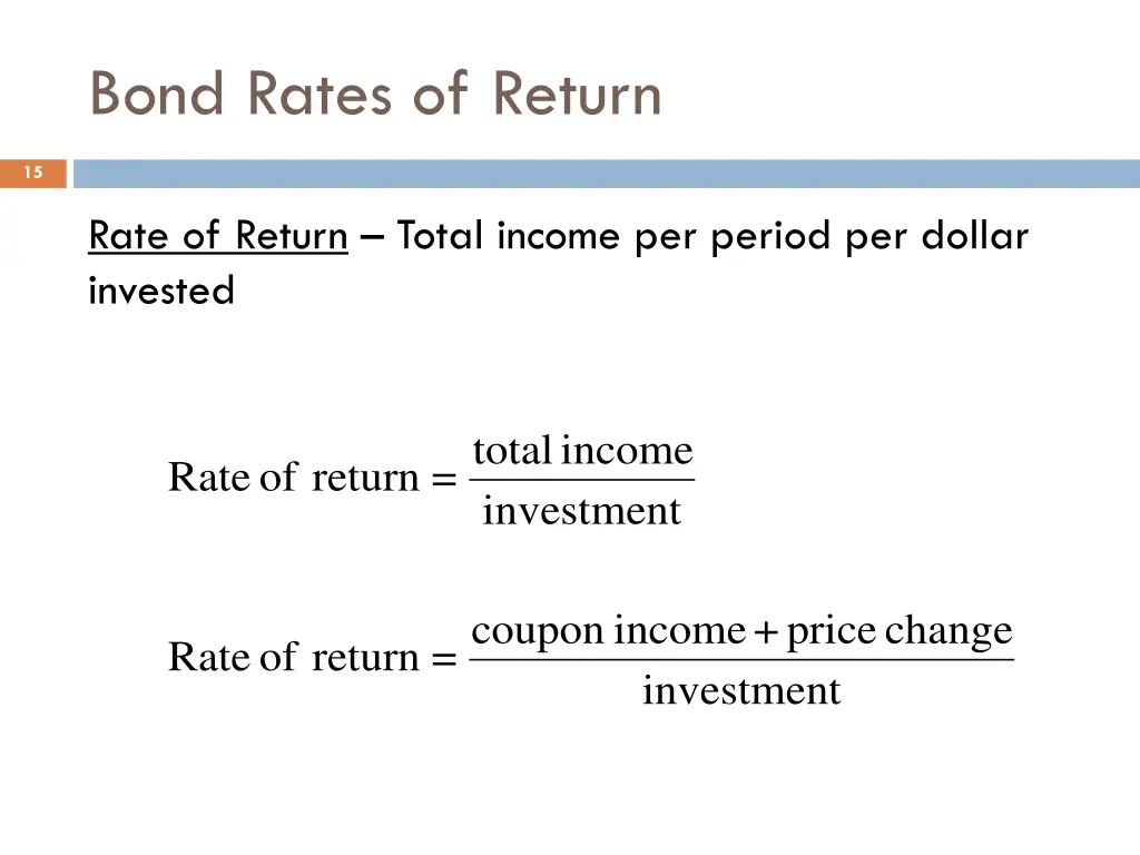 bond rates of return