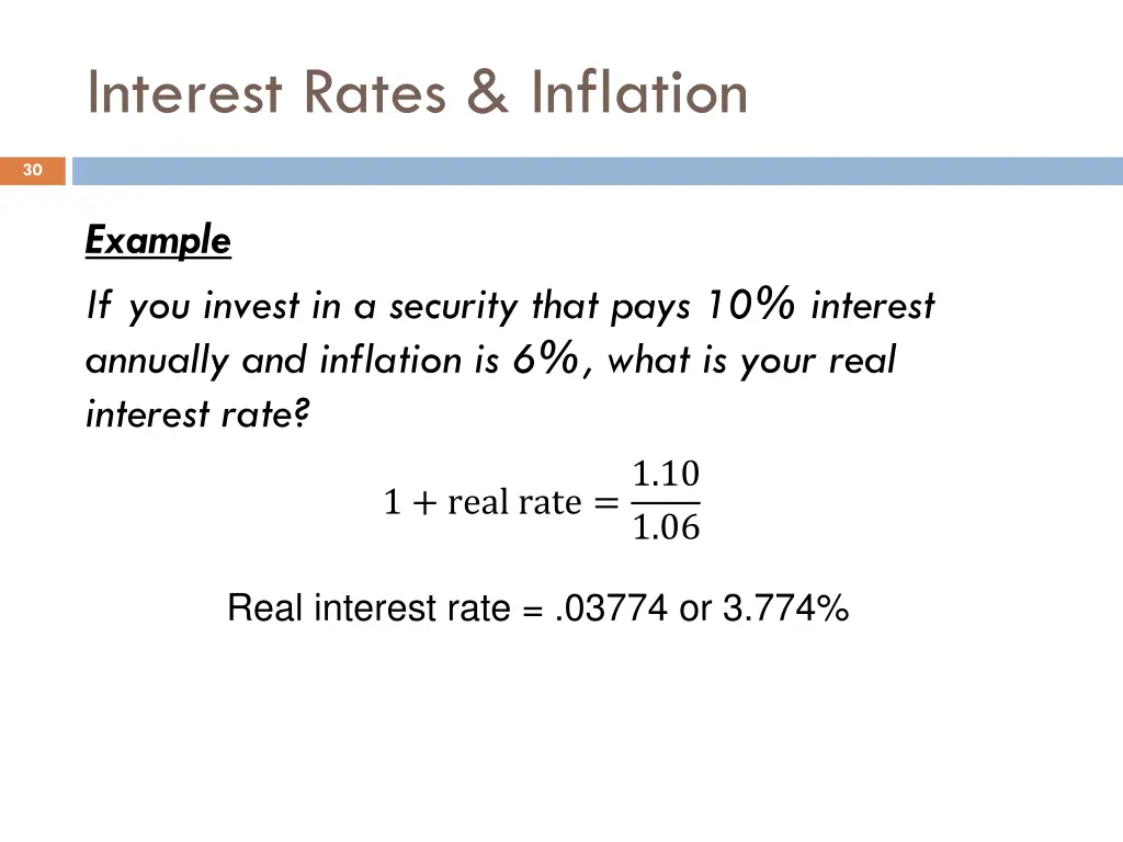 interest rates inflation 1