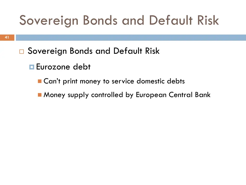 sovereign bonds and default risk 2