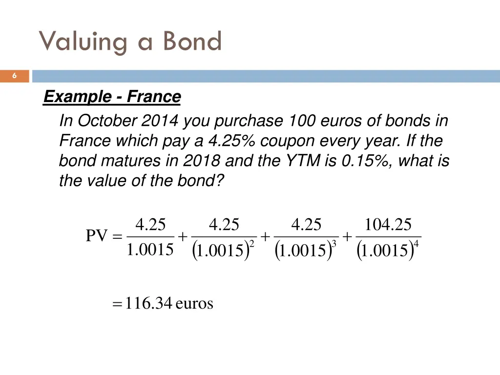 valuing a bond 1