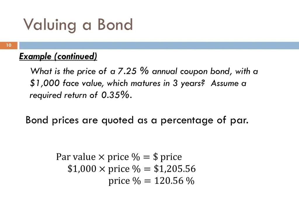 valuing a bond 4