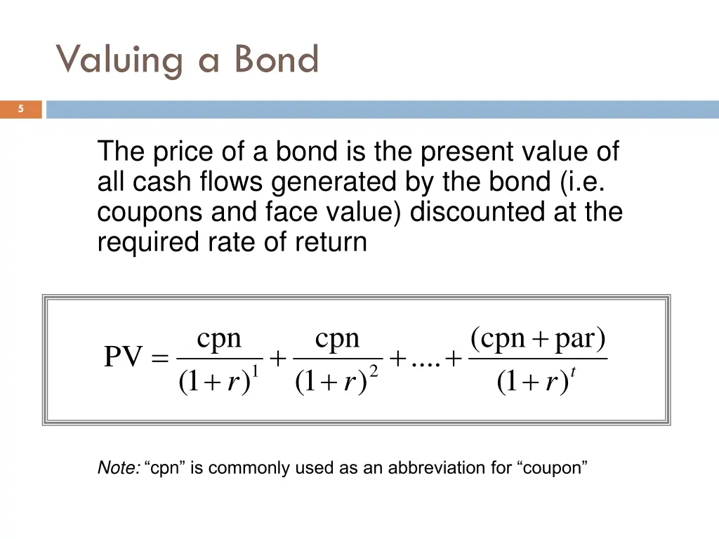 valuing a bond