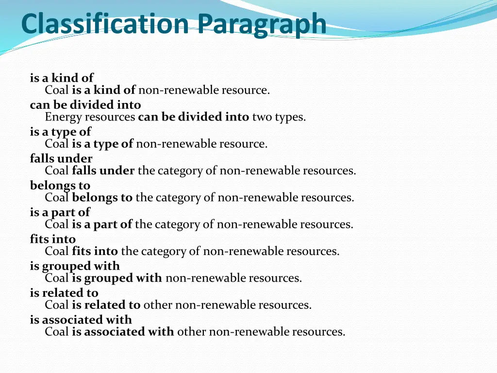 classification paragraph 1