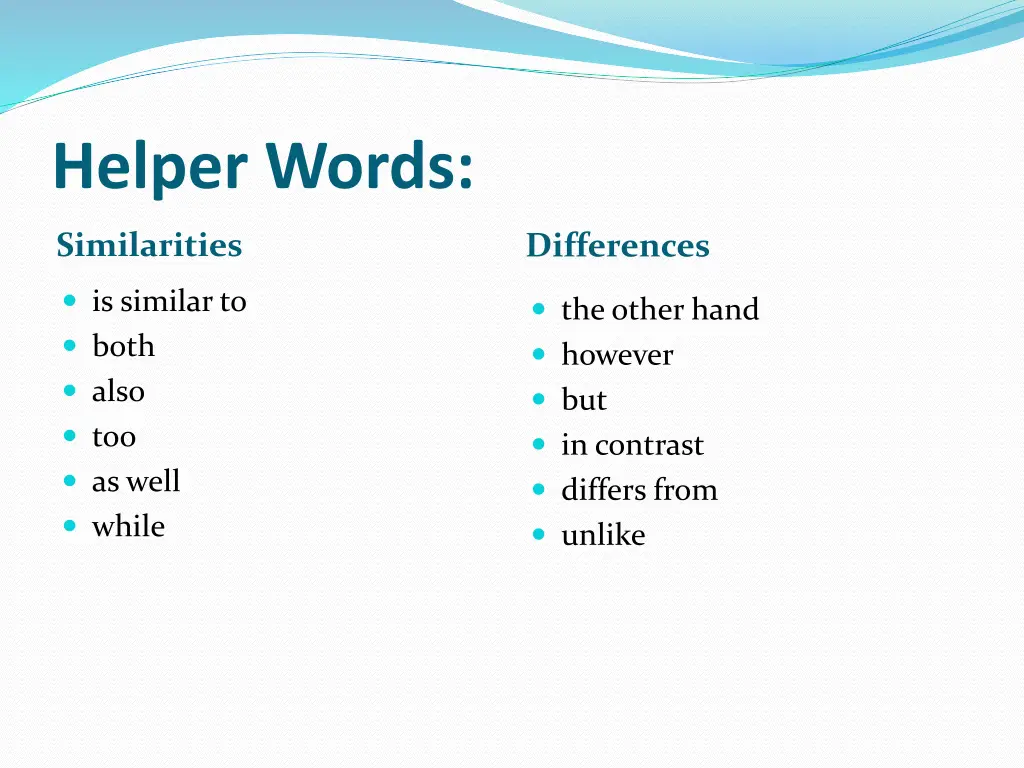 helper words