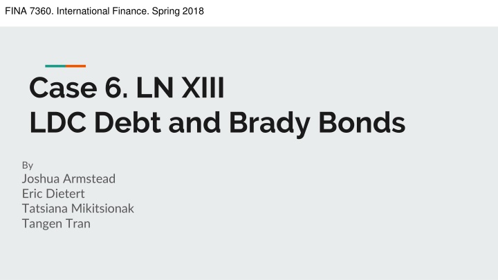 fina 7360 international finance spring 2018