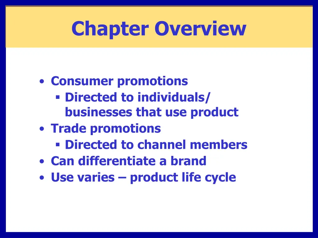 chapter overview